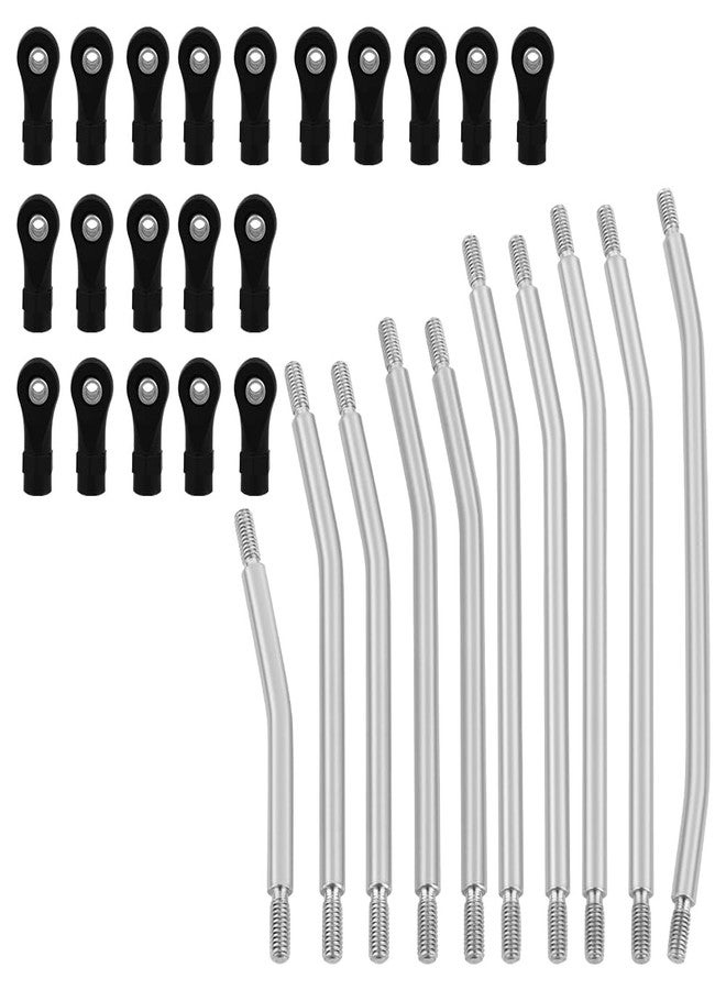 Pothyes 324mm Wheelbase Stainless Steel Rod Links Linkage Set with Steering Link for 1/10 Axial SCX10 & SCX10 II 90046 RC Crawler Car Upgrade,10PCS - Image 5